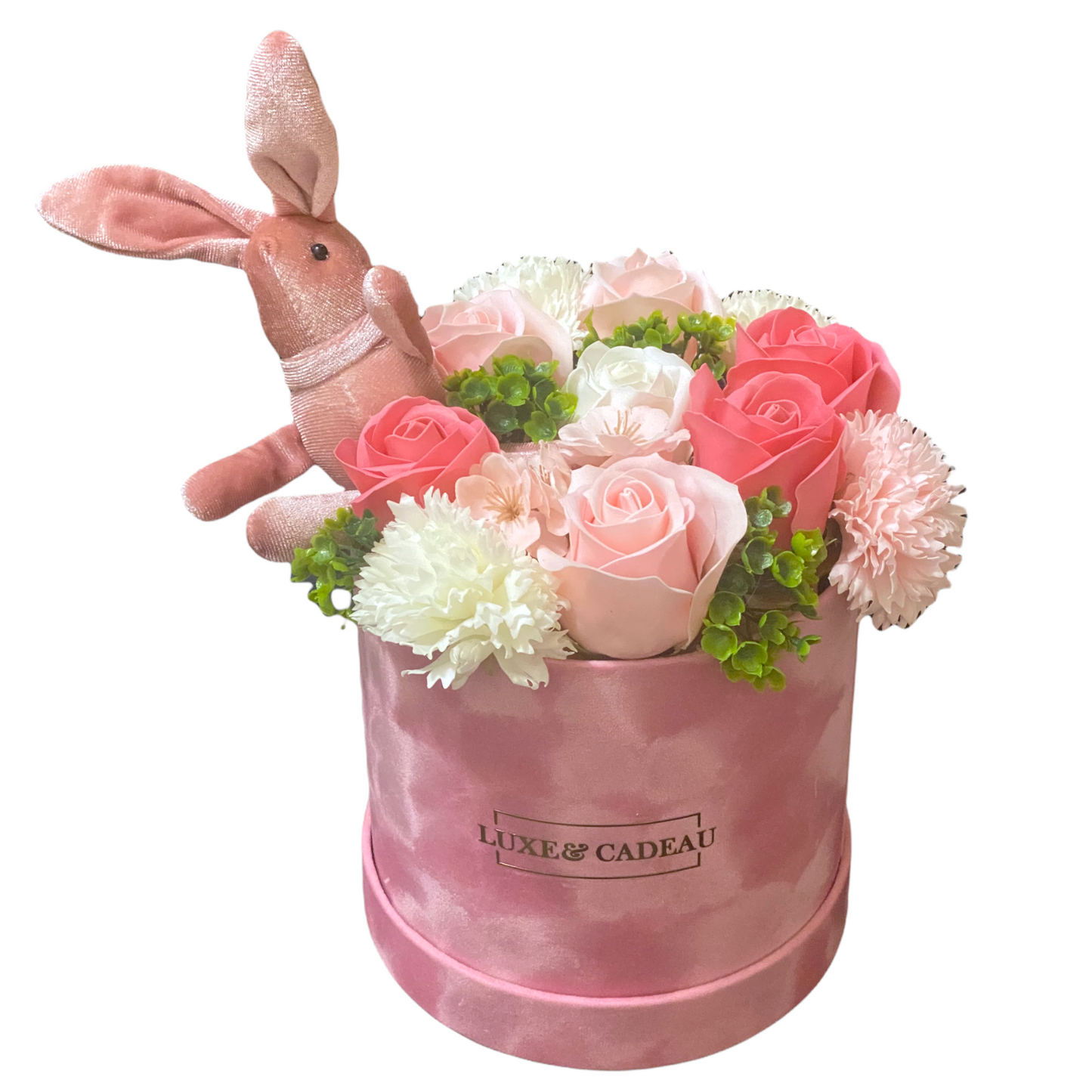 Fleurs de savon + nounours